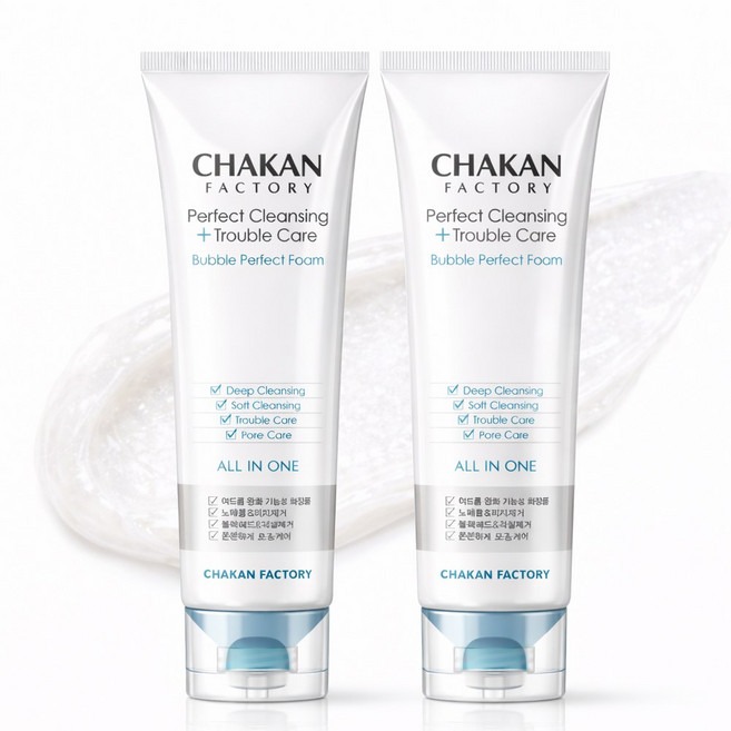 트러블 좁쌀 모공수축 얼굴각질제거 클렌징 버블지우개폼 120ml, 2개