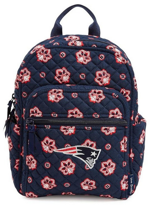 미국출고 평점4.5+ 225824 Vera Bradley 여성용 면 NFL 스몰 백팩 (여러 팀 가능) NewenglandpatriotsonNautica 노티카lblue/Re, Newenglandpatriotsonnauticalbl