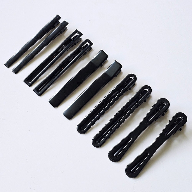 헤미쉬스타일 블랙 옆머리 집게핀