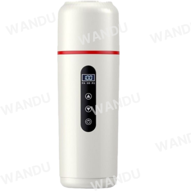 전기포트 휴대용 차량용 충전식 라면 보온 가정용 시거잭, 브라이트문화이트 USB 보온 포함, 1개