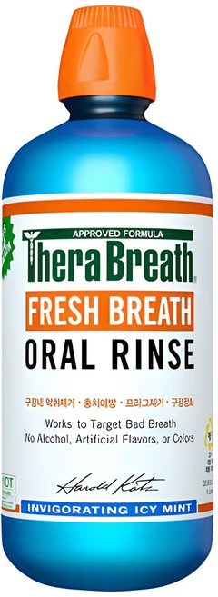 테라브레스 프레시브레스 오랄린스 인비고레이팅 아이시민트 구강청결제, 1L, 1개 - 쿠팡