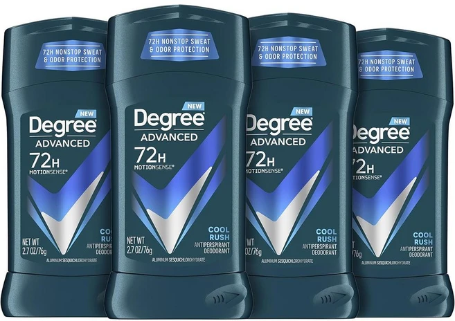 Degree 디그리 맨 어드밴스드 프로텍션 쿨 러쉬 데오드란트, 4개 - 쿠팡