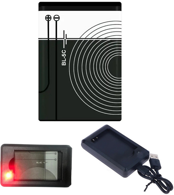 KC 인증 효도 라디오 배터리 BL-5C 충전지 전용 충전기 세트 예비 교체용 대용량 리튬 배터리 캠핑 정전 대비 휴대용 라디오 배터리팩, 배터리 1개+전용 충전기 1개