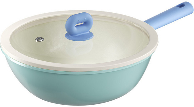 ALLILIO 세라믹 웍 IH 프라이팬 인덕션 멀티 플러스 팬, 1개, 28cm