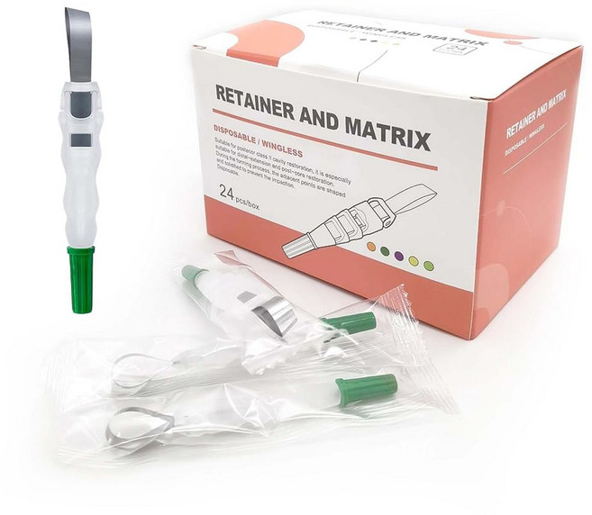 치과용 매트릭스 밴드 24개/박스 금속 복원 매트릭스-프로펙토 180 조절 가능한 리테이너 크라운워크용 단면 윤곽 매트리스 롤 타입 밴드(보라색), Green