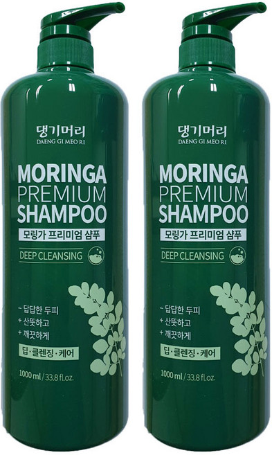 댕기머리 모링가 프리미엄 한방샴푸, 1L, 2개