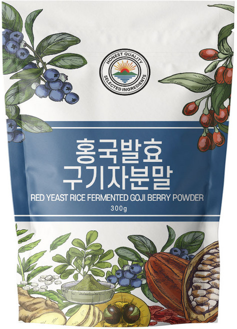 해나식품 홍국 발효 구기자 분말 가루, 1개, 300g