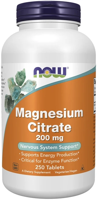 나우푸드 마그네슘 시트레이트 200mg 타블렛, 250정, 1개 - 쿠팡