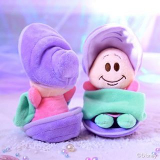 Disney 迪士尼 牡蠣寶寶絨毛娃娃, 1個, 睜眼微笑