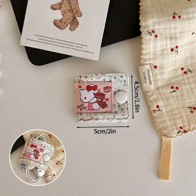 헬로키티 케이블 정리함 미니 보관함 데이터 케이블 파우치, S6