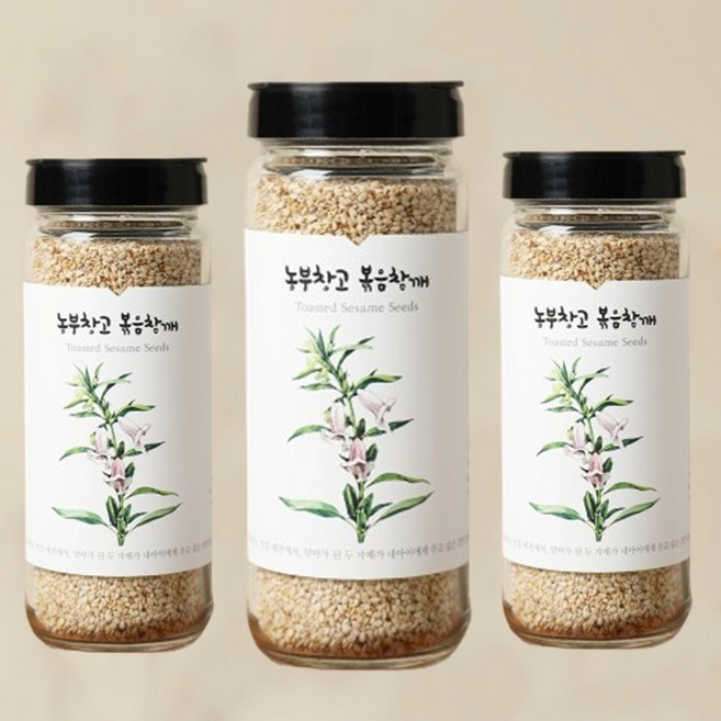 농부창고 [국산100%] 원적외선 저온로스팅 볶은참깨 150g, 3개