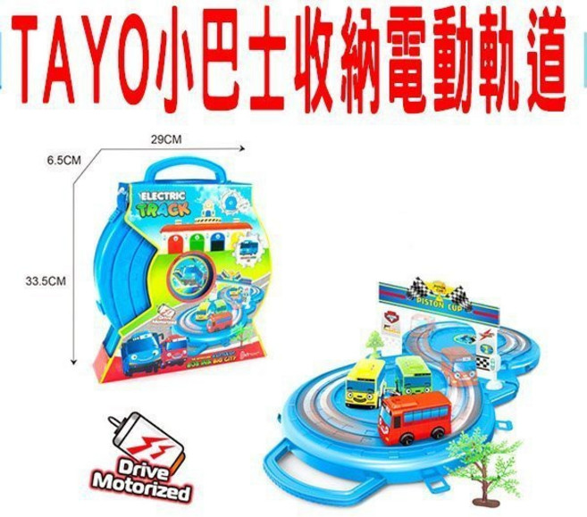 TAYO 小巴士輪胎停車場遊戲組 含彈跳滑行軌道小車, 詳見包裝, 1個