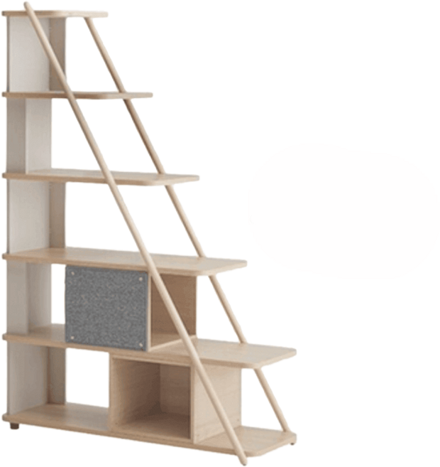 일룸 캐스터네츠 1200폭 6단 책장 기본형 뉴트럴 캣타워, 밤나무 그레이(NCCGYM) 캣타워