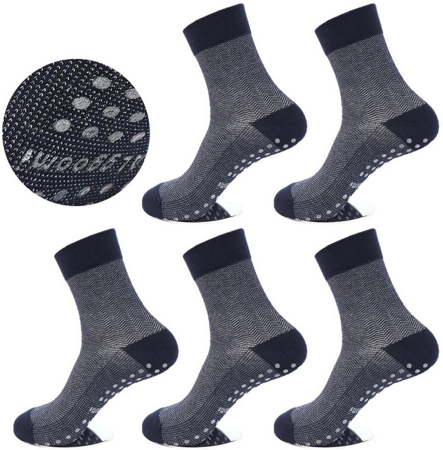 남성용 발꼬미 쟈카드 무압박 미끄럼방지양말 5켤레
