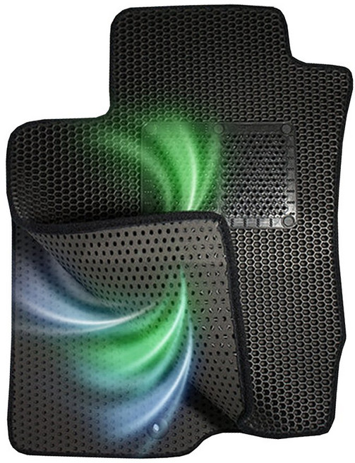크러시온 현대 벌집매트 이중매트 자동차매트 차매트, 벌집블랙, CR 25-3-4_아이오닉5택시(바닥장판콘솔고정)