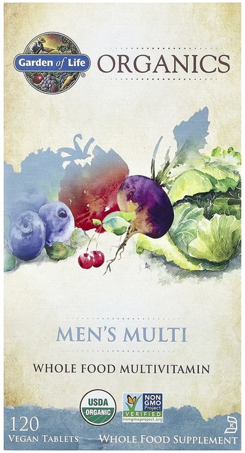 몸관리하세요 겨울입니다 Garden of Life MyKind Organics 남성용 멀티 베지 정제 120정 특별관리진행, 1개 - 쿠팡