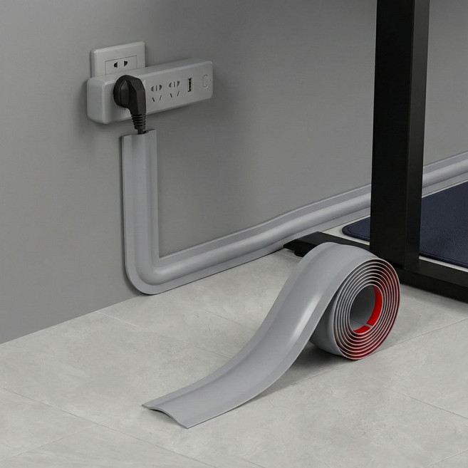 전선 정리 몰딩 테이프 케이블 가리개 3m, 그레이, 1개