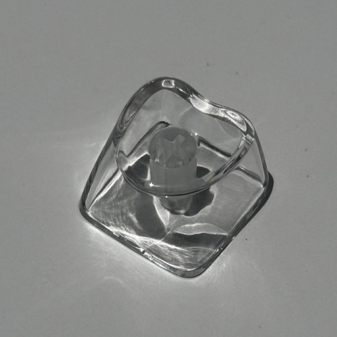 앤유 투명 하트 키보드 키캡 4P, 투명 4P