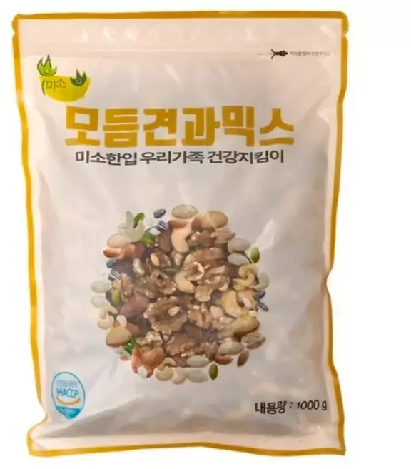 미소한입 모듬견과믹스넛, 1kg, 1세트