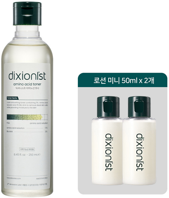 딕셔니스트 아미노산 토너 250ml + 아미노산 로션 미니 50ml 2개, 1개
