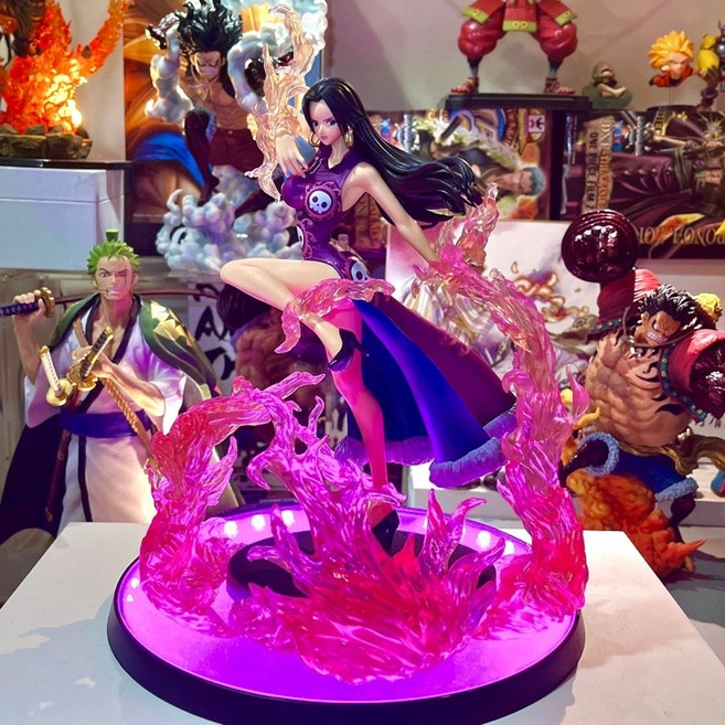 女帝 海賊王公仔 蛇姬 燈座發光 lady fight 正版公仔意象化 航海王 gk 景品 女帝公仔, 1個, 無燈版(女帝版本1),含公仔（正版附原盒）