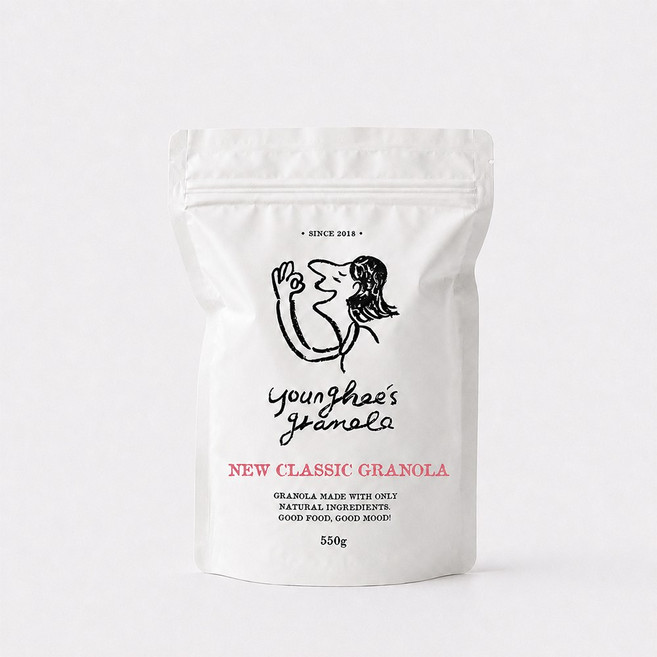 [영히의그래놀라] 뉴클래식 그래놀라 파우치, 550g, 1개
