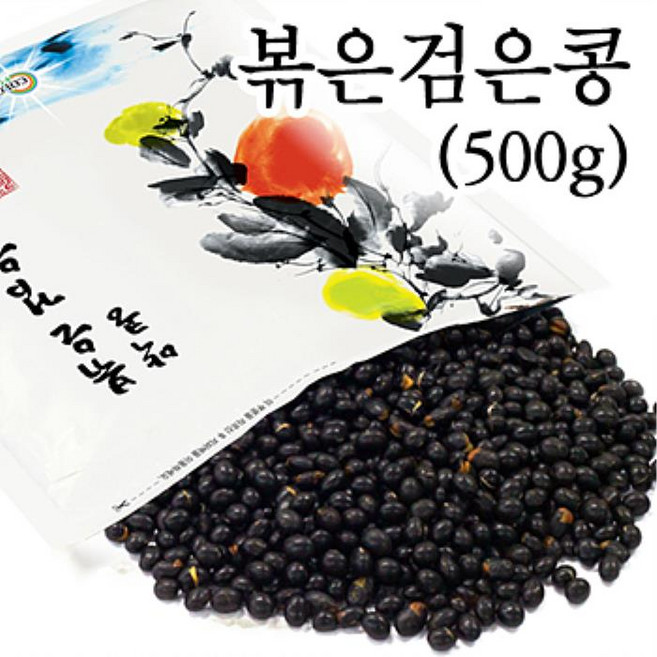 CFD00859 컬러푸드 볶은검은콩/약콩 (국산 500g), 500g, 1개