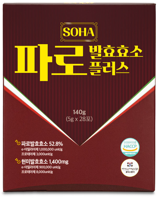 백세식품 발효 파로 효소 스틱 이탈리아 곡물효소 5g x 28포 대용량 HACCP인증, 140g, 5박스