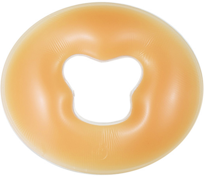 [로이스] 실리콘 원형 얼굴베개 경락용 자국방지 안면베개 O자형 안면쿠션 부드러운 촉감과 차원이 다른 편안함을 제공 피부미용 얼굴패드, 베이지, 1개