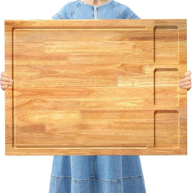 81.3 x 59.7cm32 x 23.5인치 엑스트라 라지 단단한 나무 도마 및 스토브탑 커버 탈착식 다리와 주스 홈이 있는 2 in 1 스토브 탑 커버 도마 레스토랑 주방