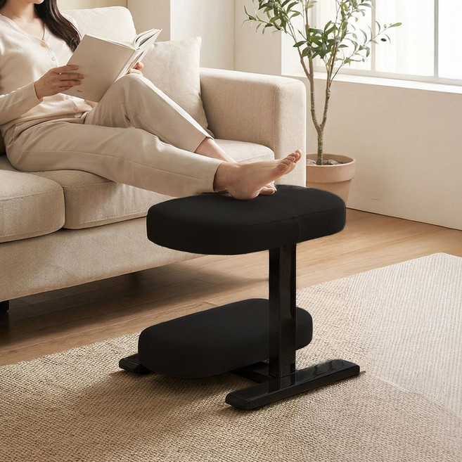 올인홈 책상 발받침대 발판 사무실 스툴 컴퓨터 발받침 다리받침대 풋레스트 모션형 3012, 블랙