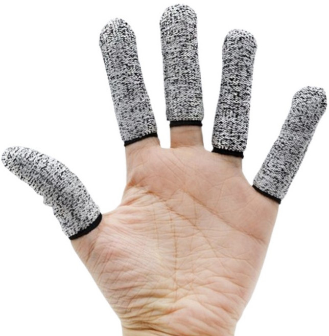 규글링 작업용 부상 베임방지 칼질 손가락 보호대 안전 골무, 10개, 혼합색상