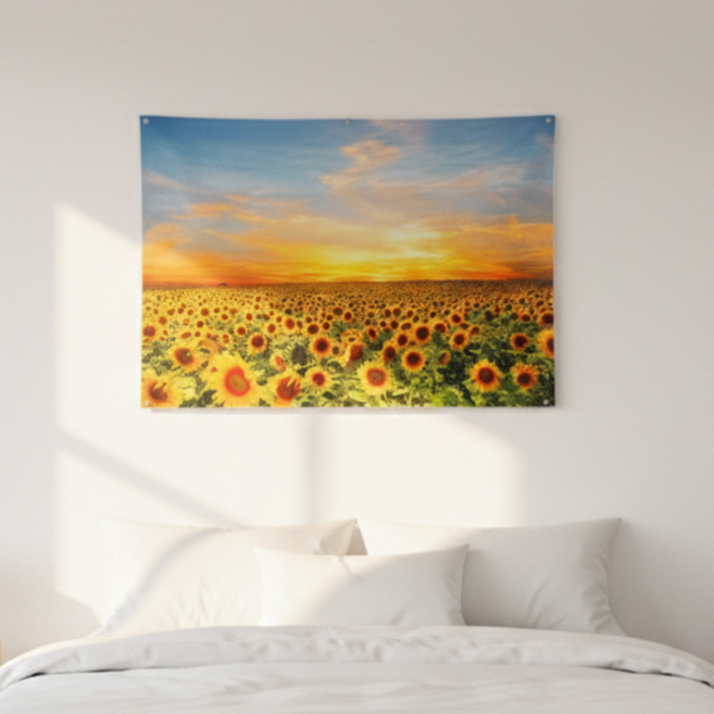 베르트폴 돈 들어오는 해바라기 패브릭 포스터