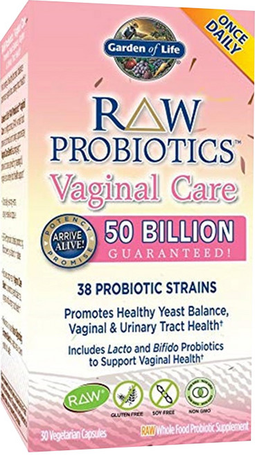 Garden of Life Raw益生菌私密保養植物膠囊, 30顆, 1罐