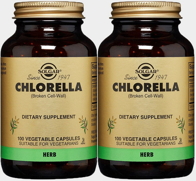 SOLGAR 綠藻補充素食膠囊, 100顆, 2罐