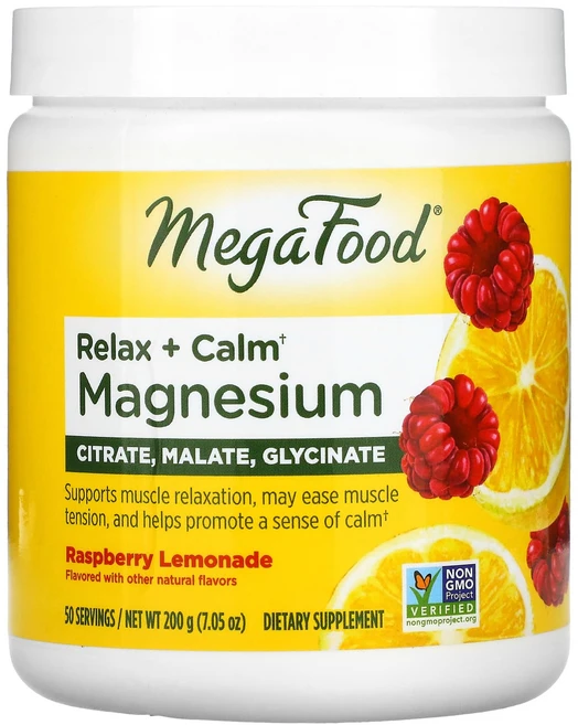메가푸드 릴랙스 플러스 캄 마그네슘 라즈베리 레모네이드 200g 7.05oz, 4개 - 쿠팡