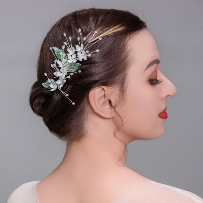 YIEUN 엔티크웨딩헤어핀 셀프웨딩 드레스 헤어핀 빗핀 야외촬영 헤어코사지 고급빗핀