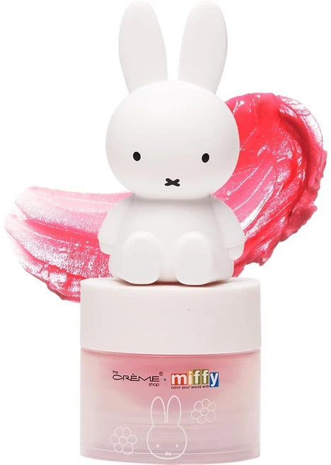 The Crème Shop Miffy 틴티드 립밤 사랑스러운 미피 캡 히알루론산과 무루무루가 함유되어 입술에 수분을 공급하고 부드럽게 하며 눈에 띄게 개선합니다 - 부드러, THE 더 Crème Shop Miffy 틴티드 립밤, Rare Rose - 쿠팡