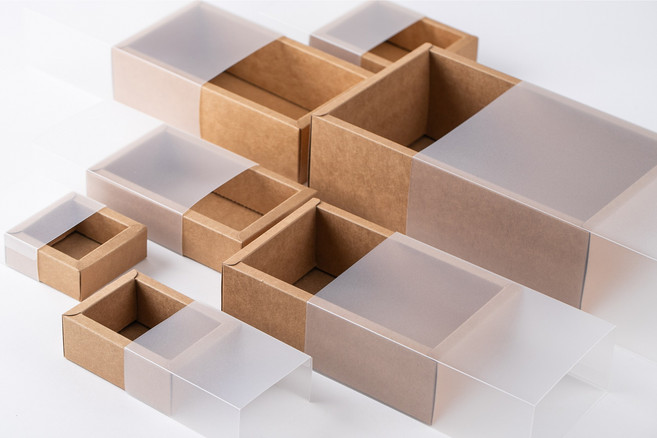 [와니유니] PVC 슬라이드상자 반투명 소형 답례품포장 종이 기프트 쿠키 슬리브박스 3가지색상 18사이즈, 27GI_PVC 반투명 크라프트 11x8x4, 1개, 크라프트