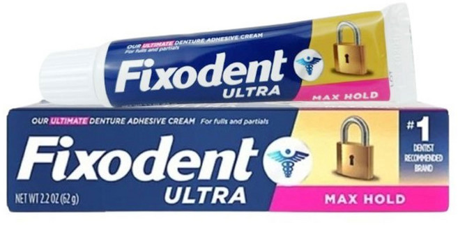 Fixodent ULTRA假牙黏著劑 防止食物殘渣, 1個