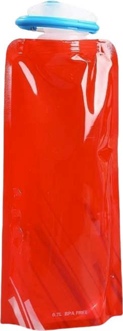 등산 아웃도어 접이식 물병 휴대용 스포츠 물병 700ml, 빨간색, 1개