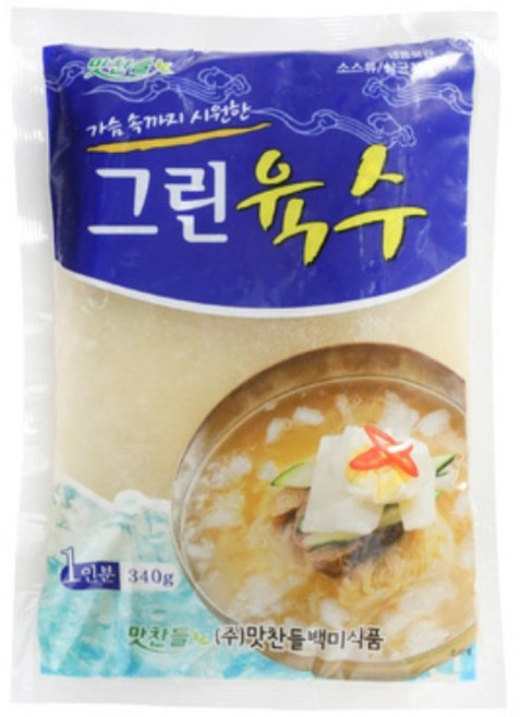 맛찬들 그린냉면육수, 10개, 300g