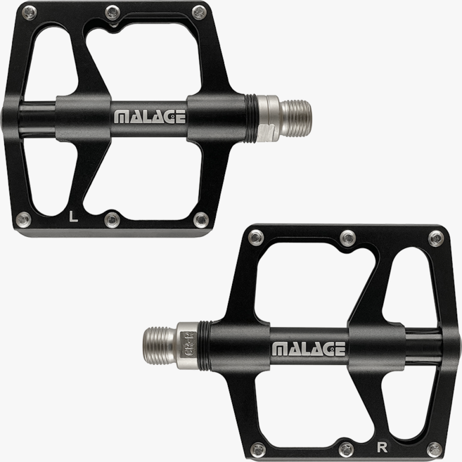 마라가 자전거 페달 로드 산악 MTB 알루미늄 CNC 초경량 3베어링 평페달 290g, 블랙(CK566), 1세트