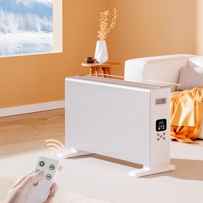 [국내발송] RichMagic 리모컨 컨벡션 히터 가정용 전기 컨벡션히터 업소용 온풍기 거실/사무실 스탠드형 온풍기, 흰색, NDFL2061R