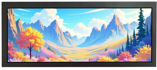 VSDISPLAY 12.3인치 소형 광고 LCD 모니터 1920X720 IPS 스트레치 바 디스플레이 USB 입력 자동 복사 재생 지원 108836