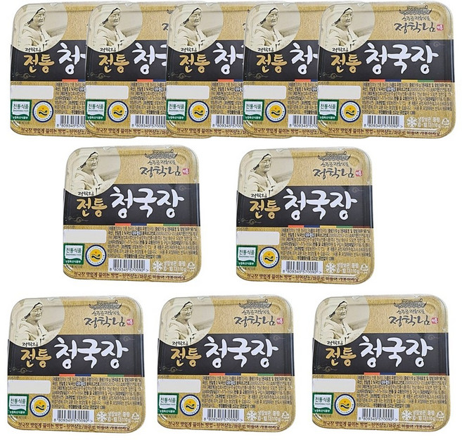 운주골 정학님 전통 청국장 맑은물 수제 국산콩 무첨가 총 1.1kg 1세트(10개), 1세트