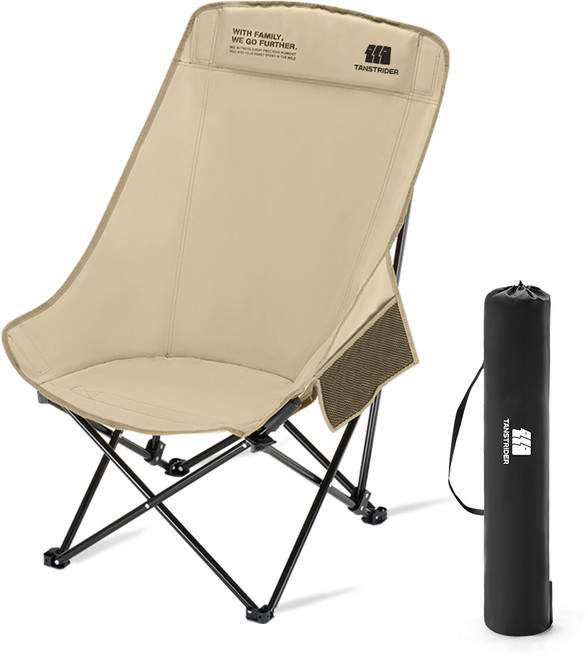 탄씨엔쯔 탄스트라이더 하이백 체어 접이식 경량 캠핑의자, 1개, 카키