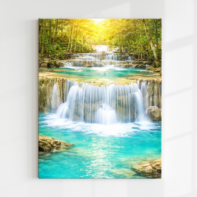 [인메이블] 돈들어오는 부자 기운 가득 폭포 9종 그림액자 풍수 금전운 그림 캔버스 액자 카페 인테리어 집들이 선물 대형 개업 선물, 07.풍요로운 재물복 폭포