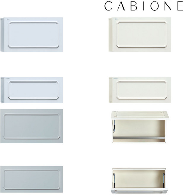 CB20A 미니 플랩 CB20B 카비원 팔각 웨인스코팅 쇼바장 여닫이욕실장 수건장 화장실수납장, 라이트그레이, 하단장, 1개