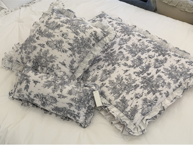 인테리어 소품 명화 트왈 프릴 소파패드 3인용 4인용